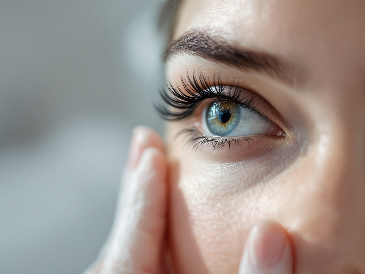 Regard aux cils recourbés et foncés après un mascara semi-permanent