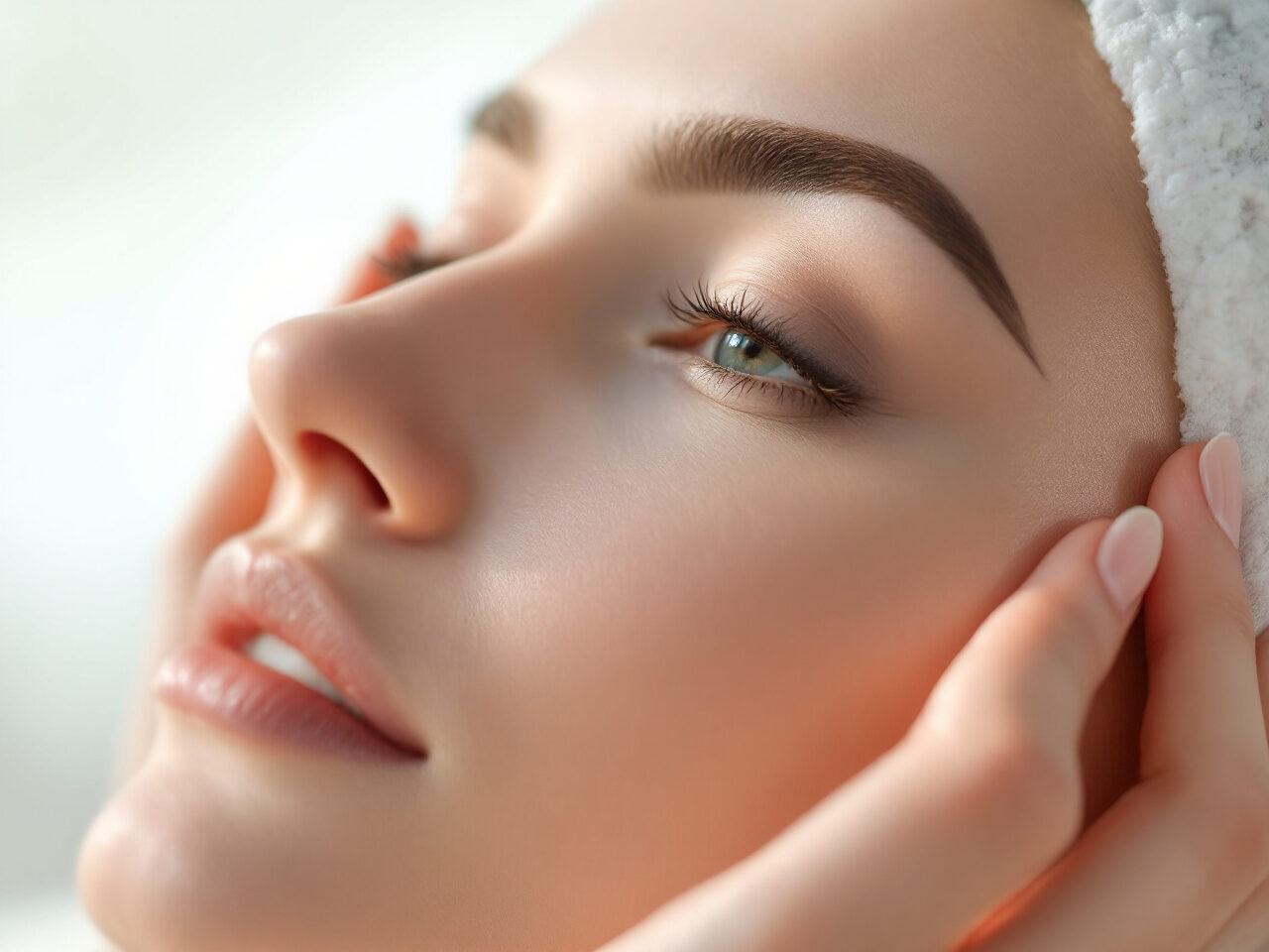 Sourcils poudrés en dégradé après une technique de shading